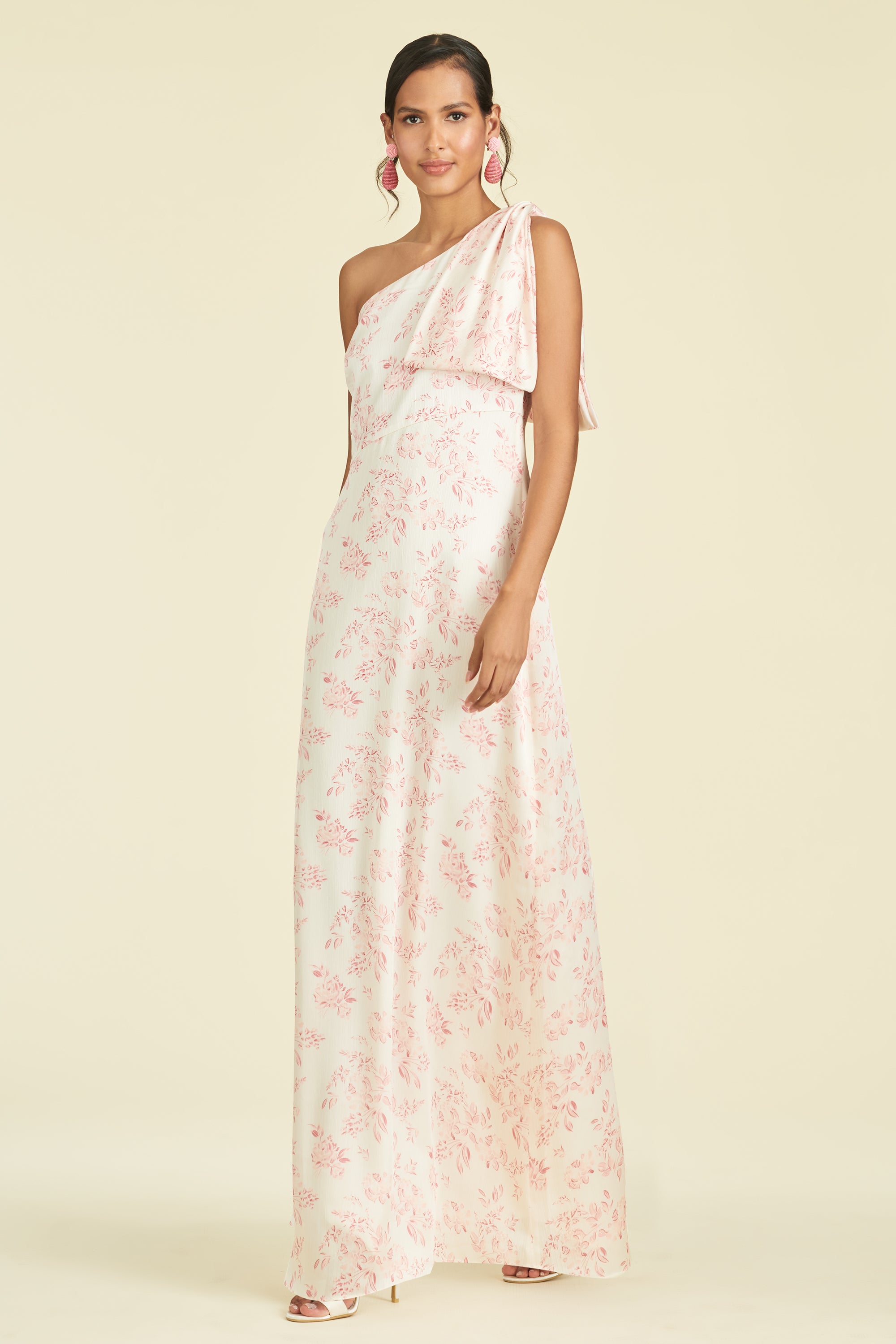 Chelsea Gown - Rouge Rose Watercolor - Final Sale