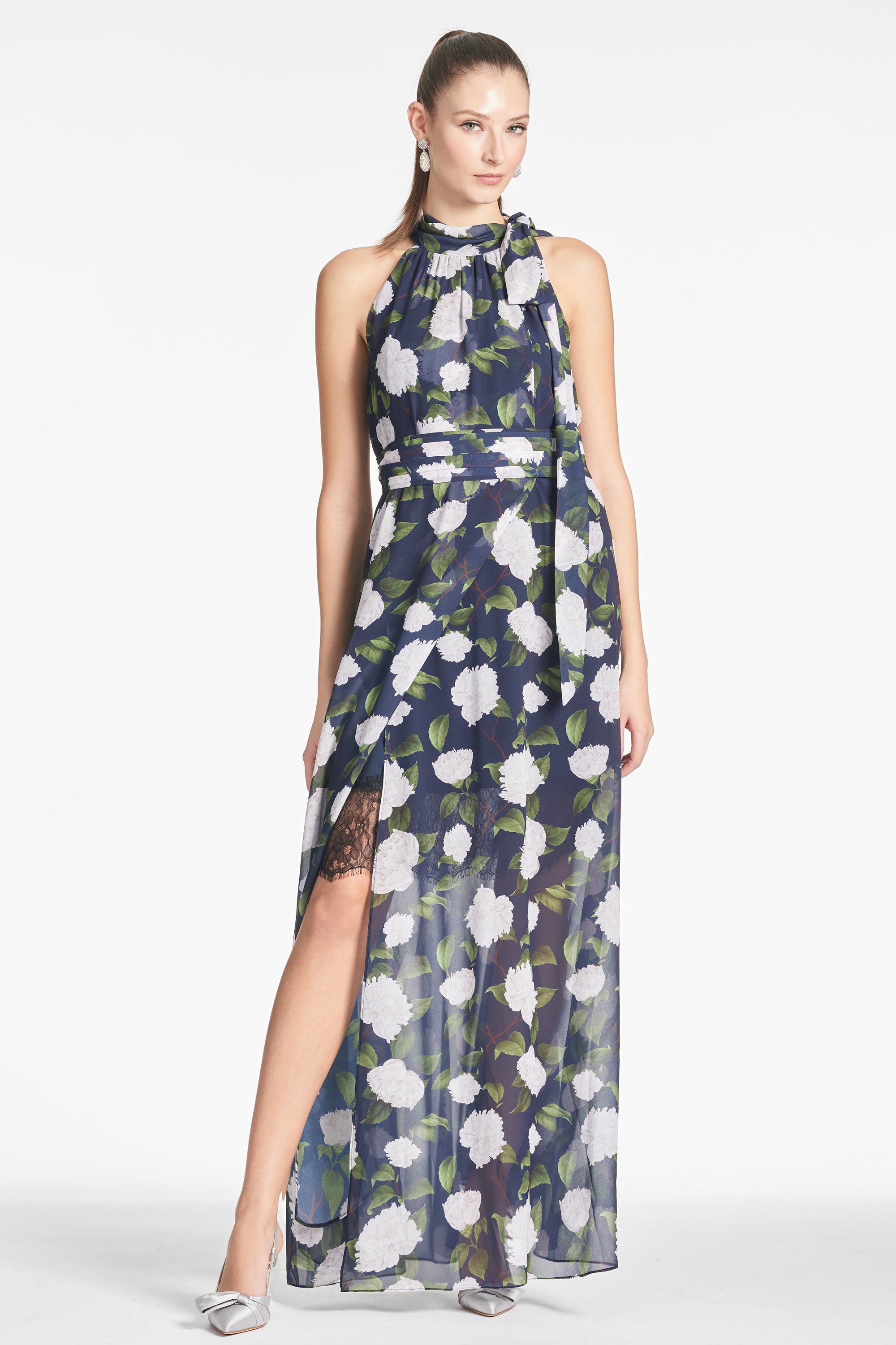 Selena Gown - Navy/Ivory Moonlit Garden - Final Sale