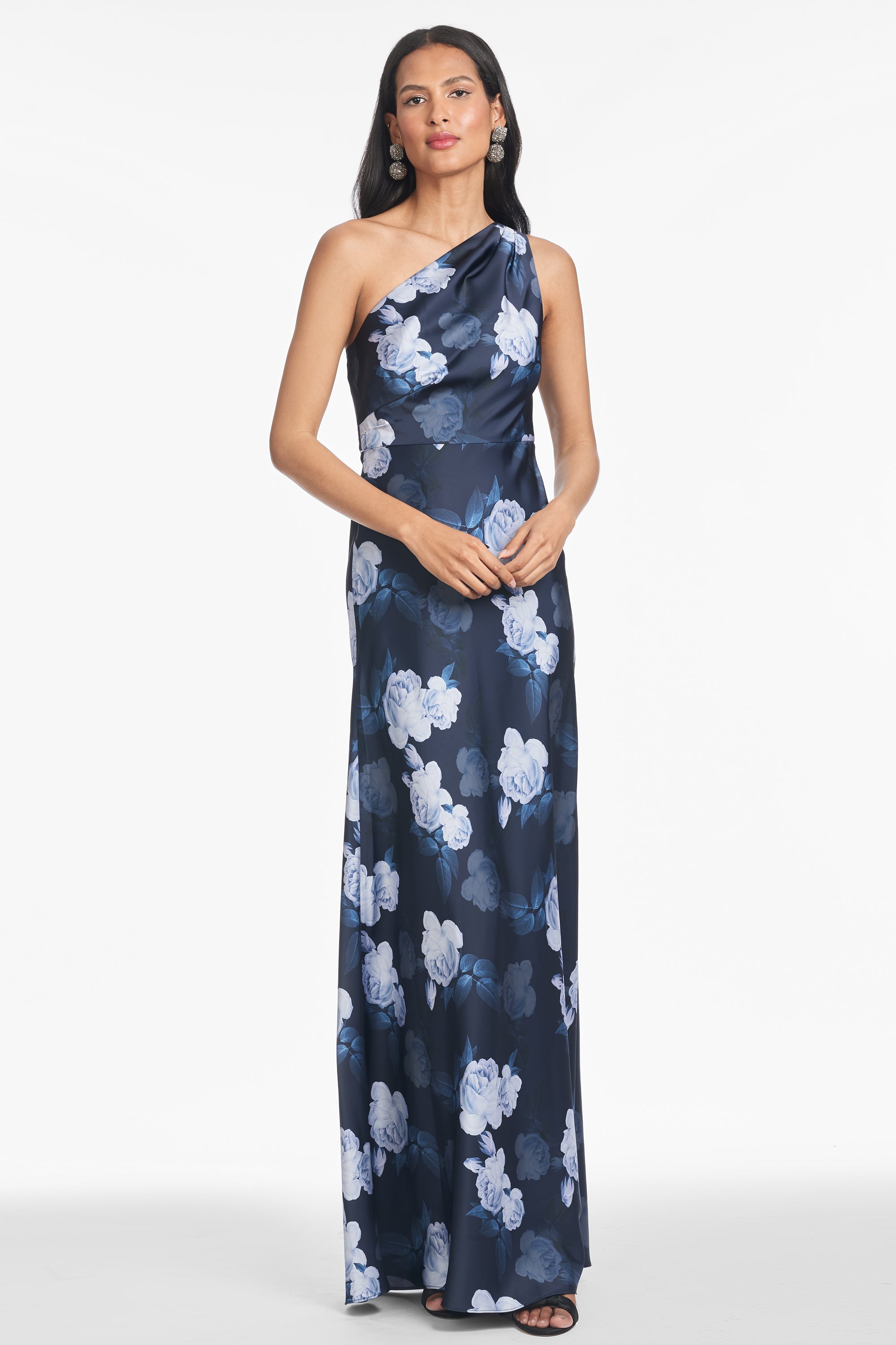 DELPHINE GOWN - MIDNIGHT GLACIAL ROSE